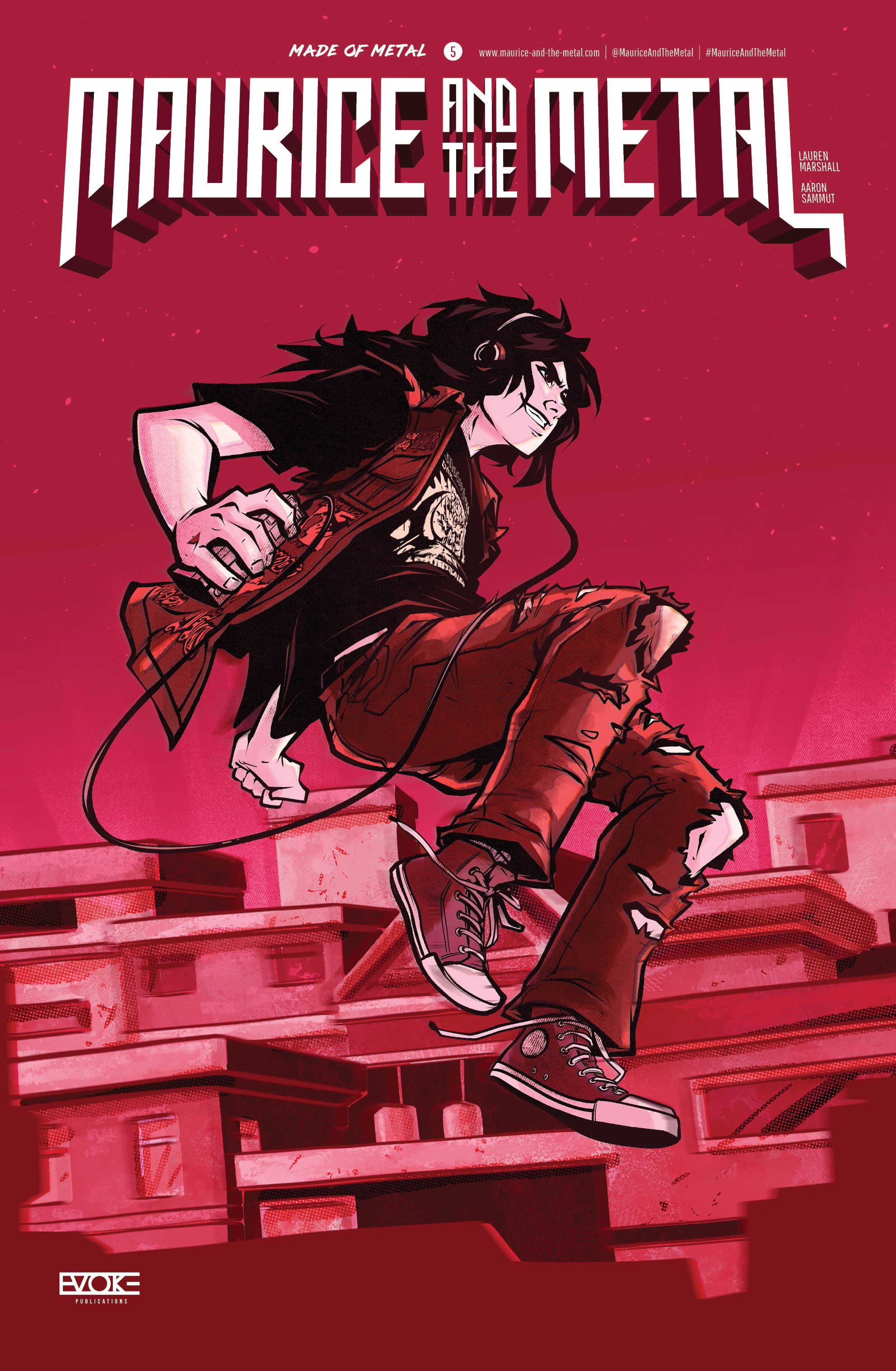 Maurice & The Metal issue five cover art by Lauren Marshall