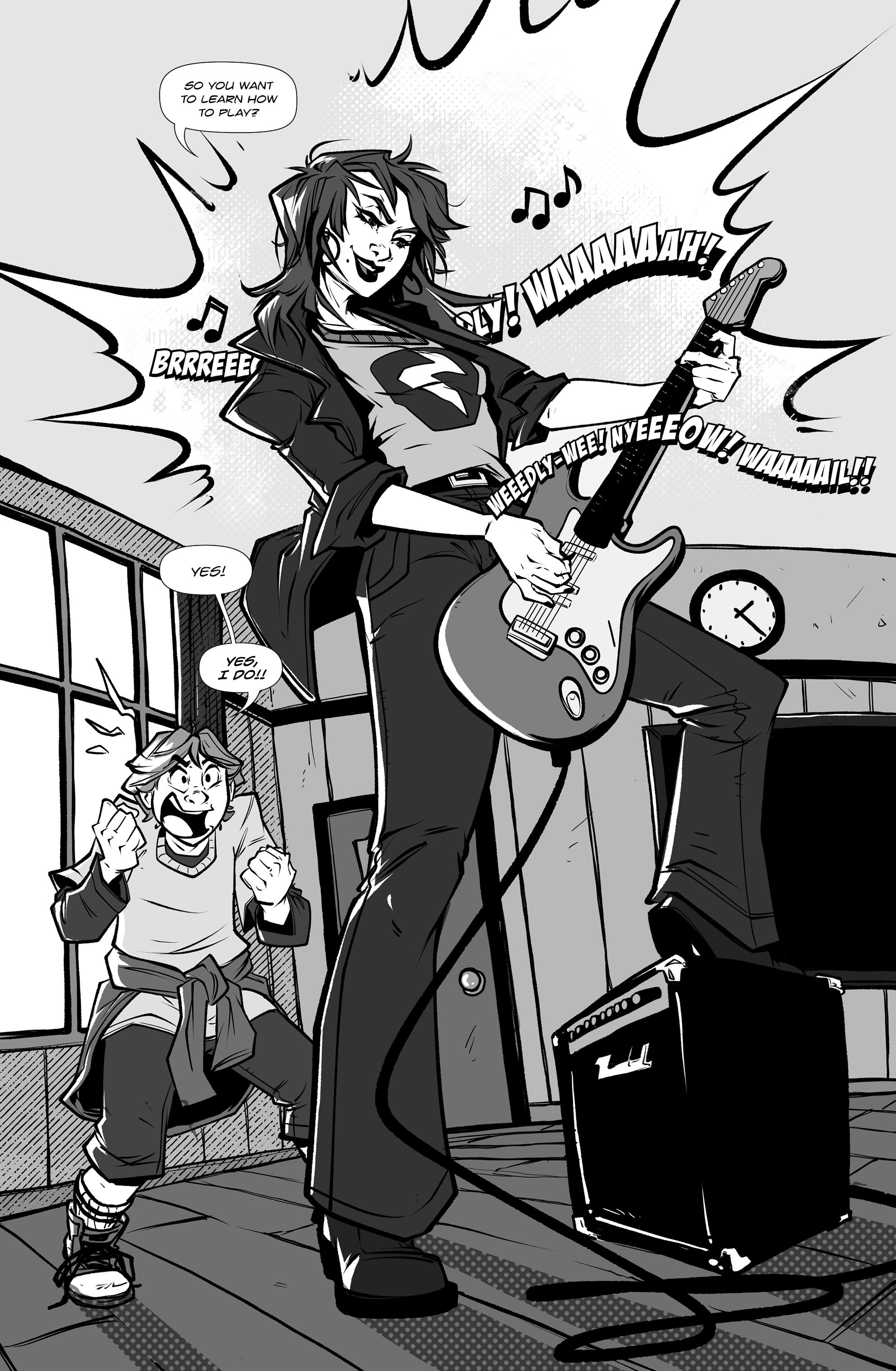 Maurice & The Metal issue five, page twenty - a first guitar lesson