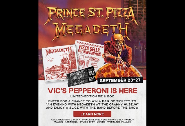 MEGADETH Put Their Name On A Pizza For 'Peace Sells' At Forty