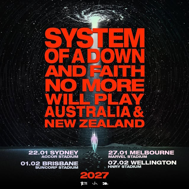FAITH NO MORE To Support SYSTEM OF A DOWN On 2027 Australia And New Zealand Stadium Run
