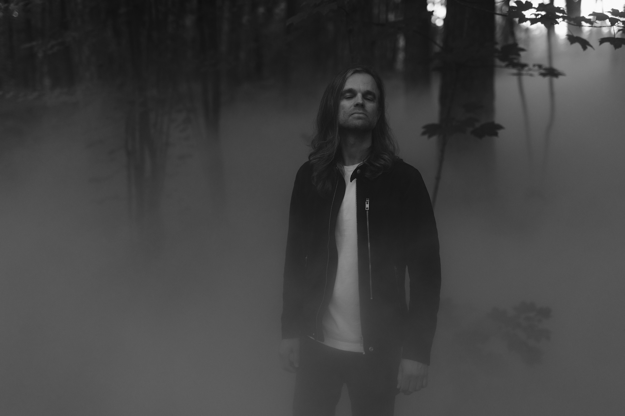 Gildas Le Pape of VIA DOLORIS, portrait in a foggy forest